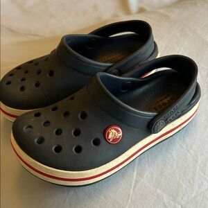 CROCS Kids' Water Shoes - Navy with Red and White Accents Sz C 10